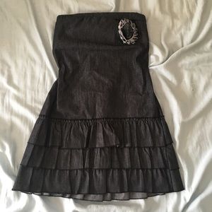 Black Strapless Minidress